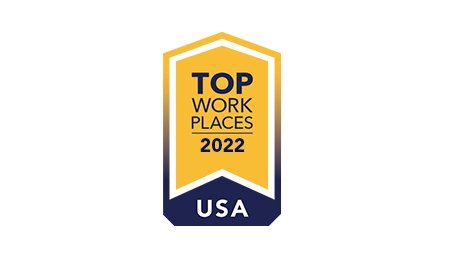 Top work places USA 2022 badge and map