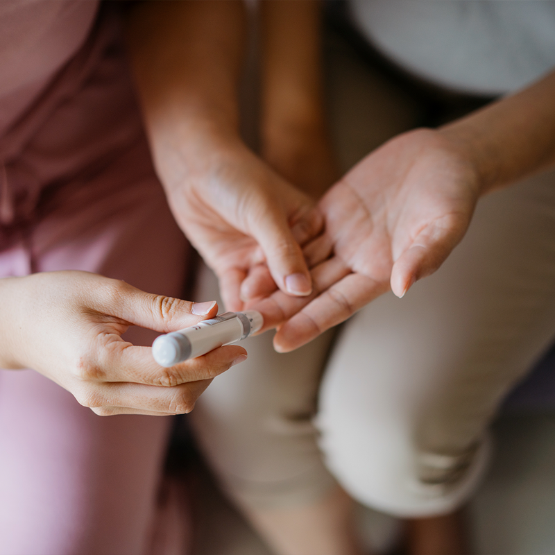 Type 2 Diabetes patient using insulin pen